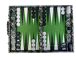 Green Anaconda Backgammon Board