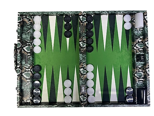 Green Anaconda Backgammon Board