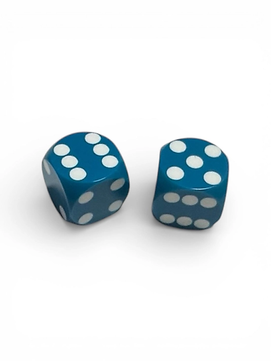 Blue Opaque Backgammon Precision Dice