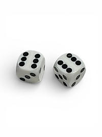 White Opaque Backgammon Precision Dice