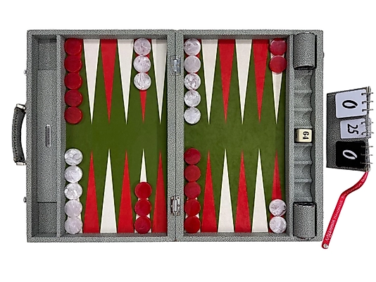 ArtGammon Green Stringray Backgammon Board