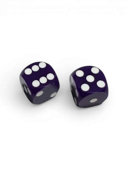 Purple Opaque Backgammon Precision Dice
