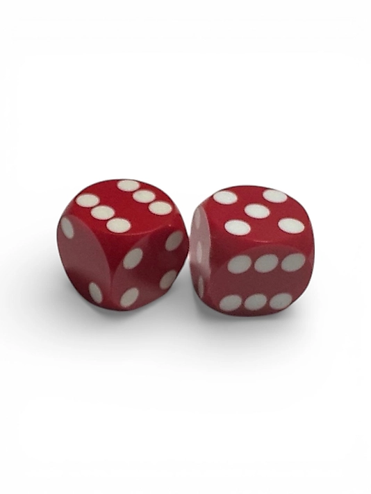 Red Opaque Backgammon Precision Dice