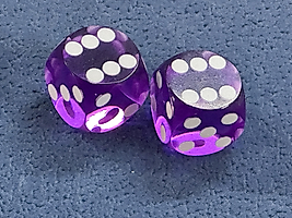 Backgammon Dice Purple