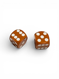 Orange Opaque Backgammon Precision Dice