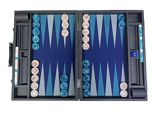 Gray Abacus Tournament Size Backgammon Board