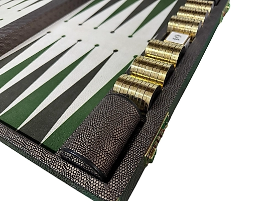 Brass Rimmed Backgammon Checkers 10mmx44.5mm