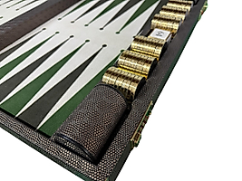 Brass Rimmed Backgammon Checkers 10mmx44.5mm