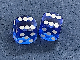 Backgammon Dice Blue