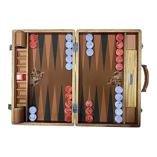 ArtGammon Bespoke Backgammon Board Faux Leather