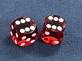 Backgammon Dice Red