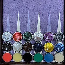 Stainless Steel Bavkgammon Checkers