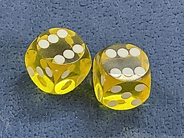 Backgammon Dice Yellow