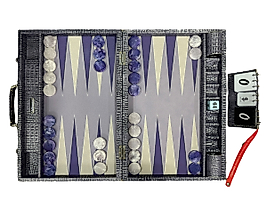 ArtGammon Purple Alligator Backgammon Board