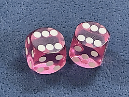 Backgammon Dice Pink