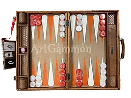 ArtGammon Bespoke Sapelli Backgammon Set