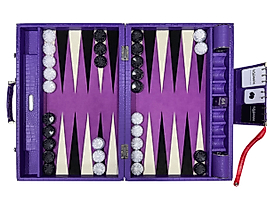 ArtGammon Purple Croco Backgammon Board