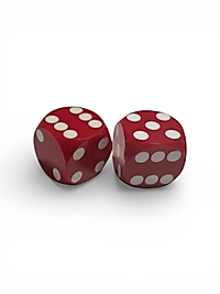 Red Opaque Backgammon Precision Dice
