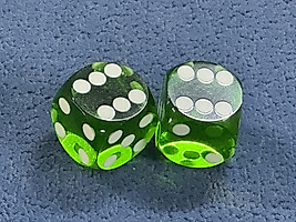 Backgammon Dice green