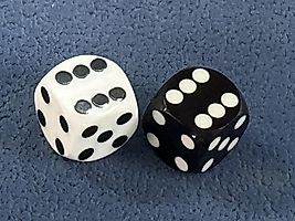 Backgammon Dice Black