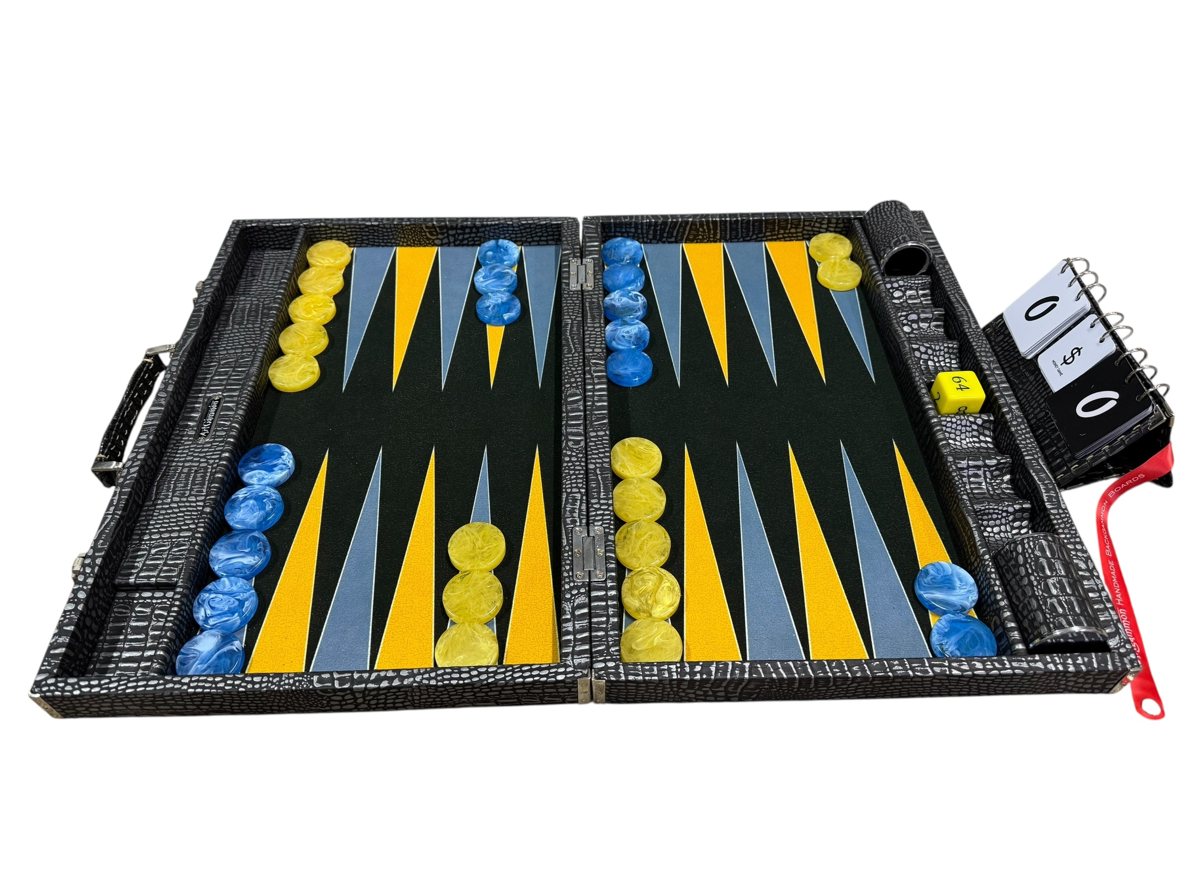 ArtGammon Black Alligator Backgammon Board