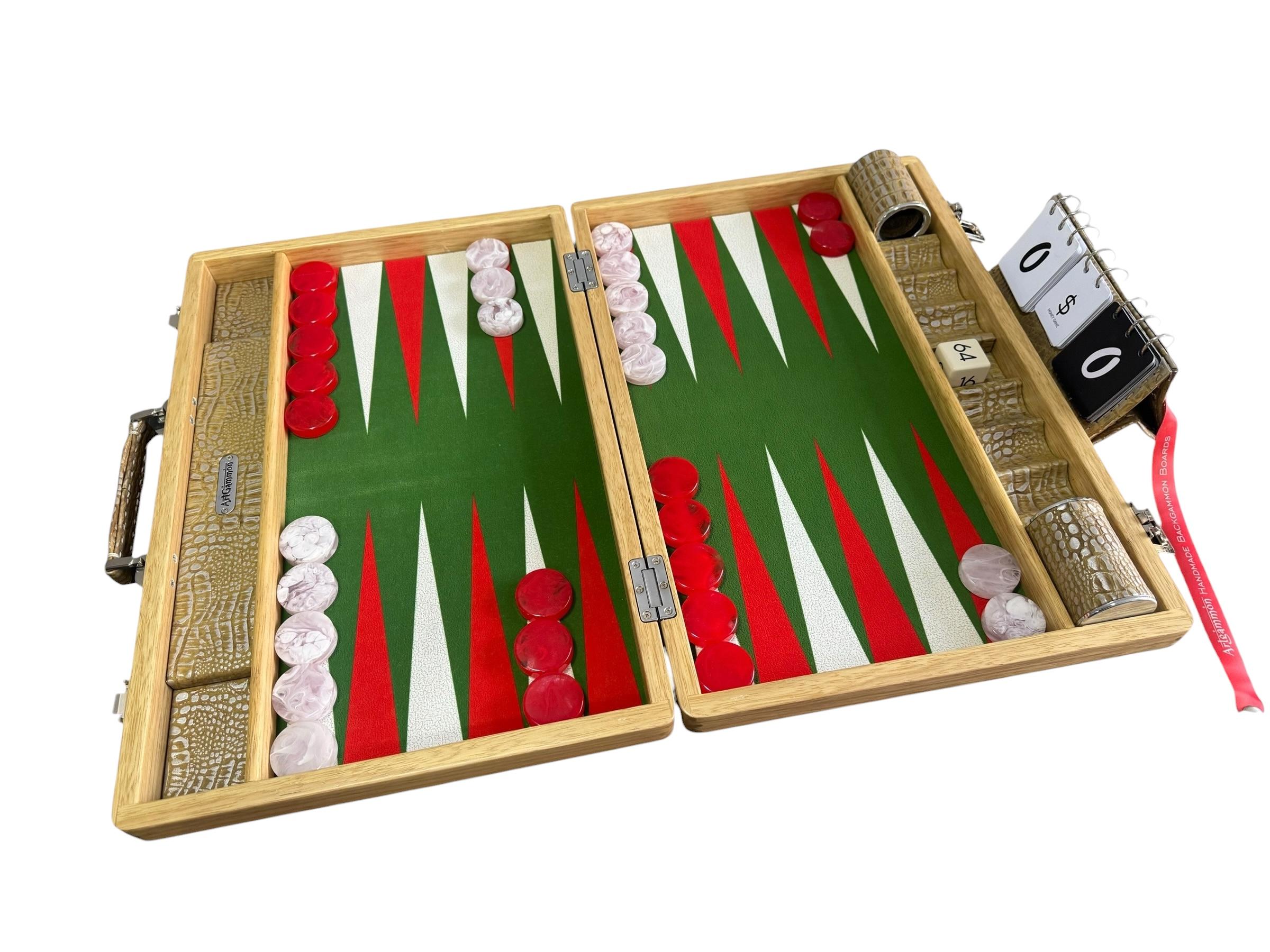 ArtGammon Limba Buddy Backgammon Board Removeable Surface